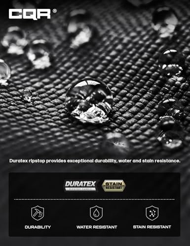 CQR Men's Tactical Pants, Water Resistant Ripstop Cargo Pants, Lightweight EDC Work Hiking Pants, Outdoor Apparel, Raider Black, 34W x 30L