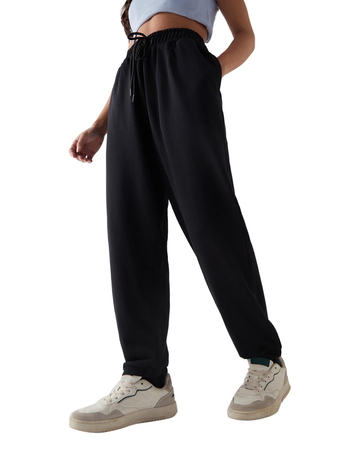 bewakoof Women's Terry Solid Oversized Fit Joggers-picture-29