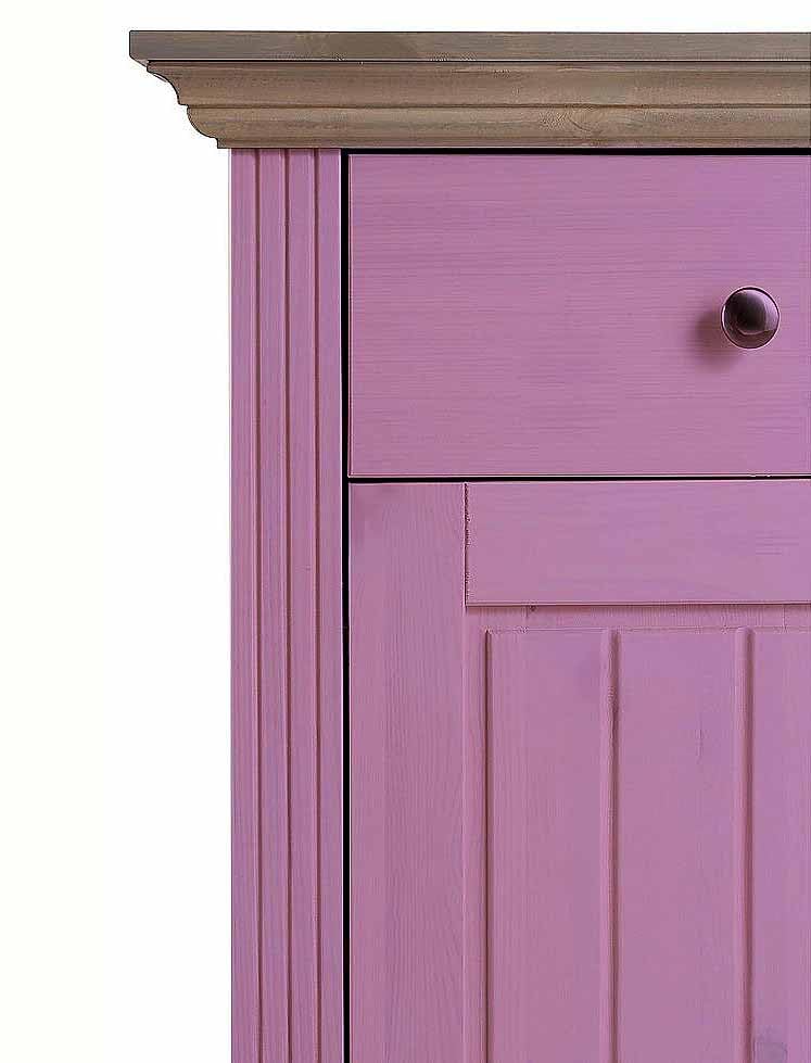 Image of APRODZ Solid Wood Alegre Sideboard Storage Cabinet for Living Room | Light Purple