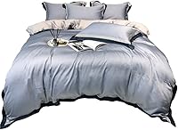 Vista 1 de Home Textile Spring and Summer Style Lenzing Tencel Embroidery Four-Piece Solid Color Quilt Cover Silky Cool Bedding