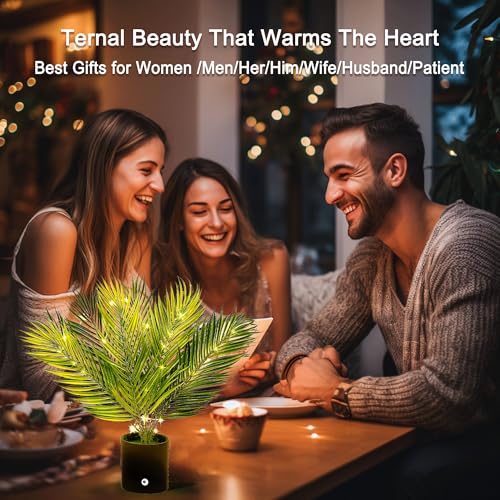 Image of Artificial Lighted Palm Tree Lamp Night Light for Womens Christmas Birthday Gifts, Twinkling Tree Light, Perfect Ideal for Ambiance Wedding Party Bedroom Bar Coffee Shop Decor Light