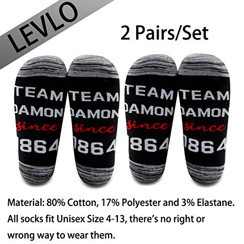 LEVLO Vampire Fans Gift Team Damon Since 1864 Cotton Socks Vampire Inspired Gifts2