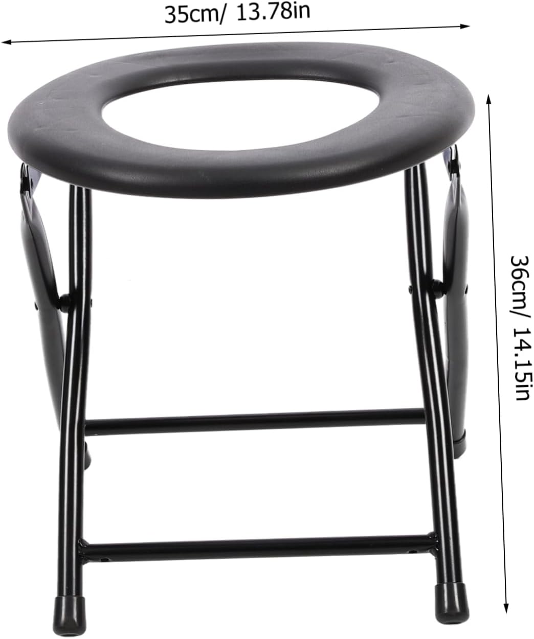 Lightweight Folding Commode Chair for Home Hospital Travel Elderly Padded Toilet Seat