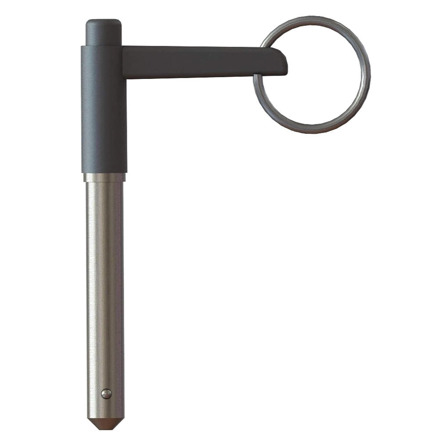 Ball Lock Pin L Hndle, 1/4 X .50 Grip, SS