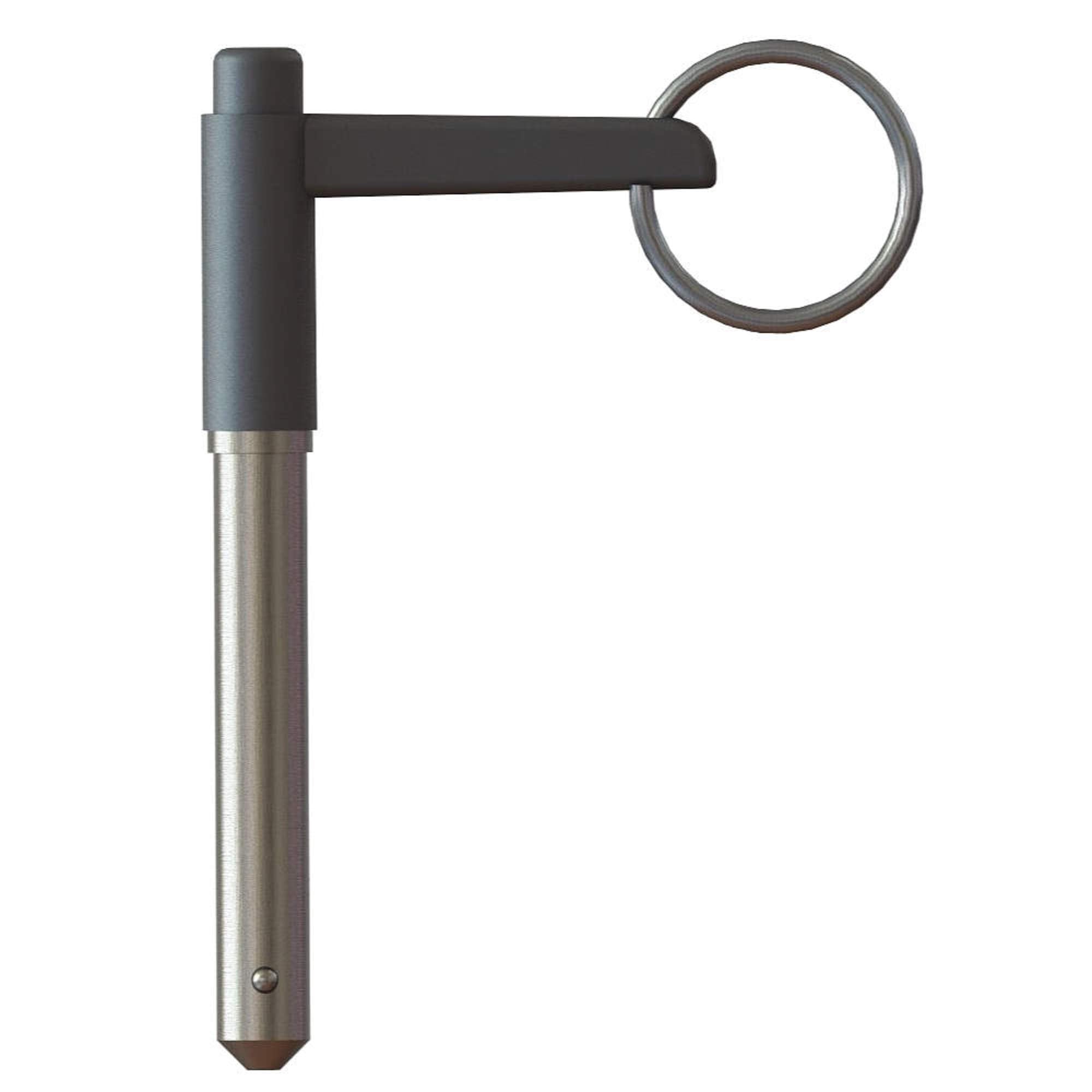 Ball Lock Pin L Hndle, 3/16 X 2.0 Grip, SS