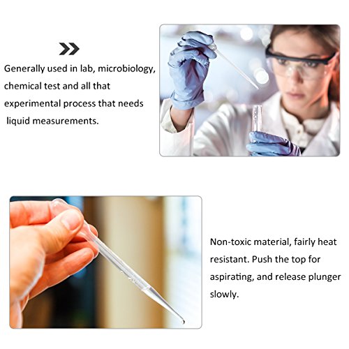 OZUAR 100 Pezzi Pipette Plastica Trasparente