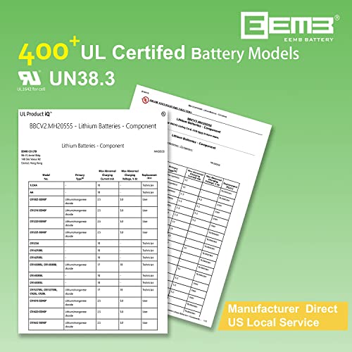 Eemb 5Pcs Lir2450 Rechargeable Battery 3.7V Lithium-Ion Coin Button Cell Batteries 120Mah #TOP4