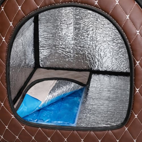 Cama para mascotas exterior grande con bolsas de hielo para perros 4
