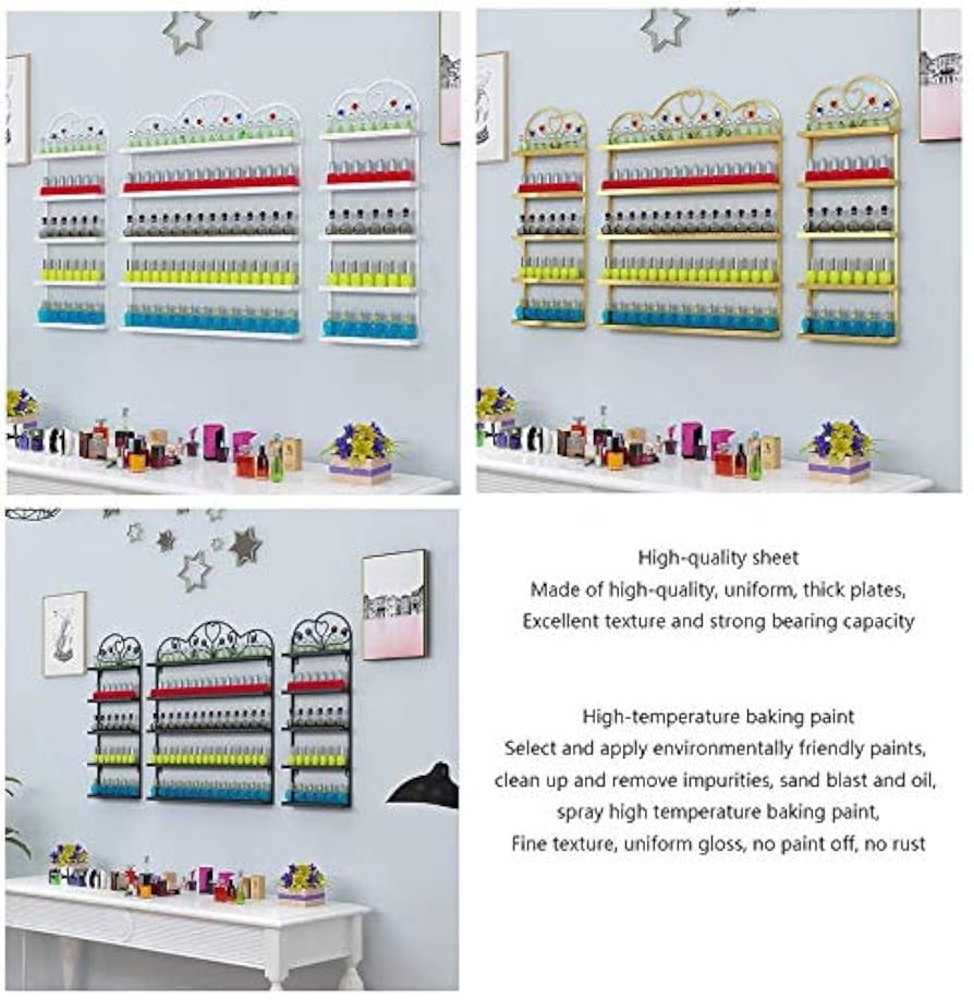 Amazon.co.jp: 装飾壁の棚、マニキュア収納ラック、5層の