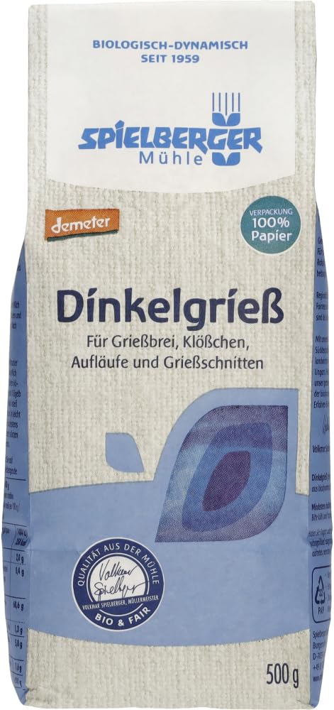 Dinkelgrieß, demeter 18 x 500 g