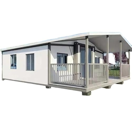 40ft Expandable Prefabricated Container House 3 Bedroom Modular Home Balcony