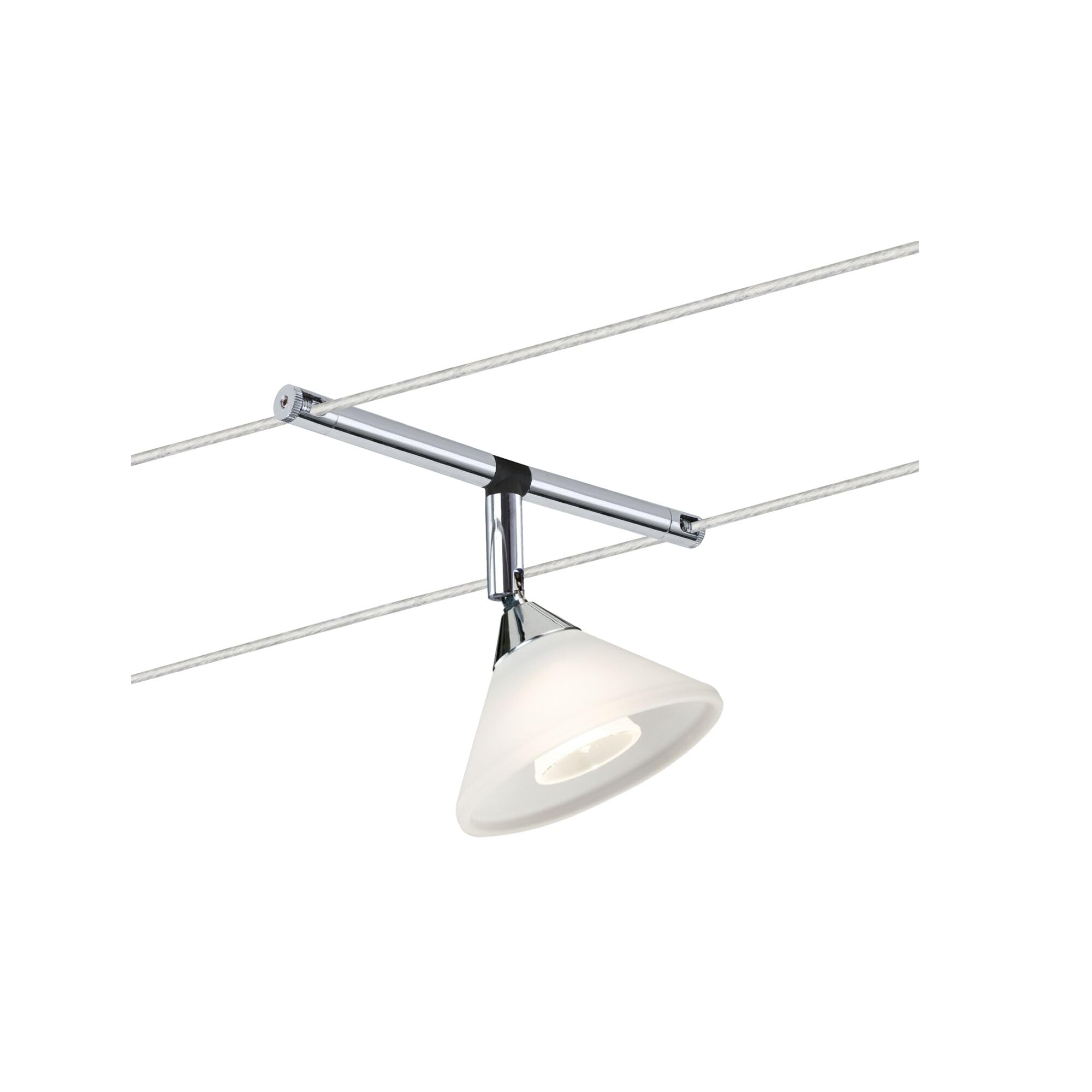Paulmann Colmar Spot Erweiterung Seilleuchte Chrom/Satin max.10W Drahtseilsystem ohne Leuchtmittel 5er-Pack