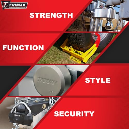 Image of TRIMAX THP2XL Trailer Door Lock, 2-Pack Keyed Alike, Bundled w /Keychain