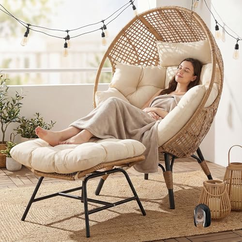 NICESOUL Egg Chair with Ottoman