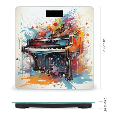 Báscula digital de baño Color Music con pantalla LCD brillante miniatura 2