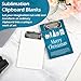 Seajan 12 Pack Sublimation Clipboard Blanks Bulk 4x6 Inches Mini MDF Clipboard Sublimation Teacher Blanks for DIY and Office Products Design Work