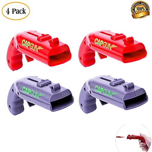 4 Pack Bottle Opener Creative Bottle Opener Cap Gun Plastic Beer Bottle Opener