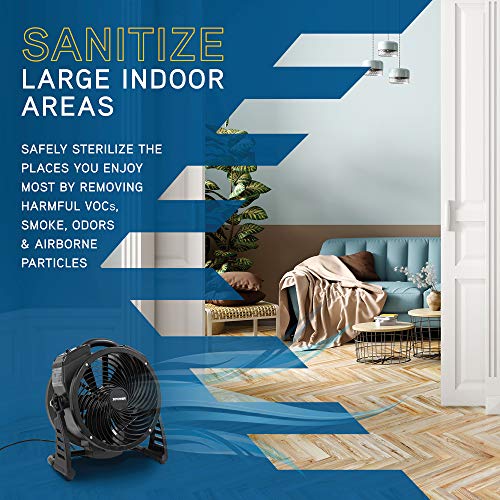 Xpower M-27 Air Neutralizing Fan, Axial Air Mover W/Ozone Generator, O3 Machine, Commercial, High Capacity, Large Areas, Sanitization, Odor Removal #TOP4