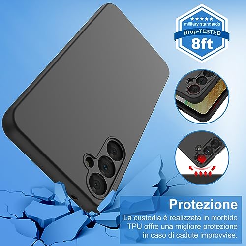 YESARMOR Nero Cover Silicone Morbido Custodia