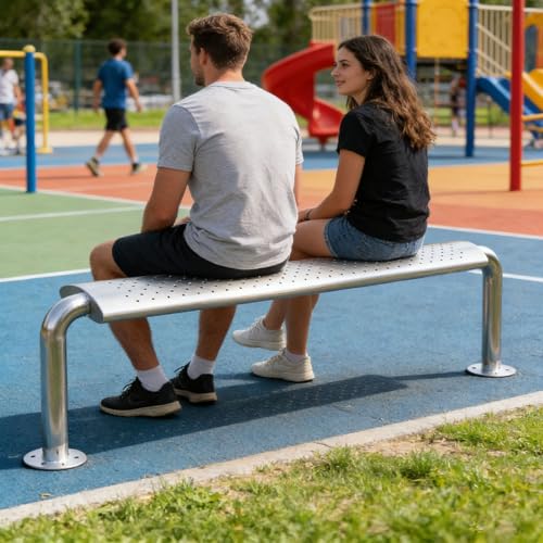 Banc de parc en métal résistant aux intempéries haute capacité