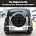 Spare Tire Cover for Defender, Spare Tire Tyre Wheel Cover Plastic Protector for LR Defender 90 110 130 2 Door 4 Door 2020 2021 2022 2023 2024 2025 (Santorini Black)