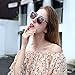 SKYWAY Oversized Round Sunglasses for Women Cat Eye Sun Glasses Shades for Driving Anti Glare UV400 Protection Amber