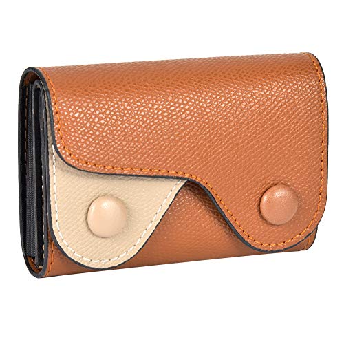 Labuduo Tasche PU Leder Kartenhalter Anti-Theft Container Storage Organizer Münzgeldbörse(11 * 7 * 2cm-apricot) Cover