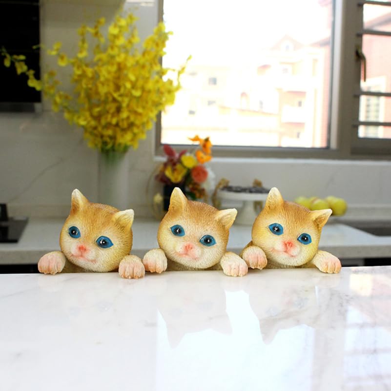 Pot de fleurs résine chat suspendre figurine décorative extérieure - 3