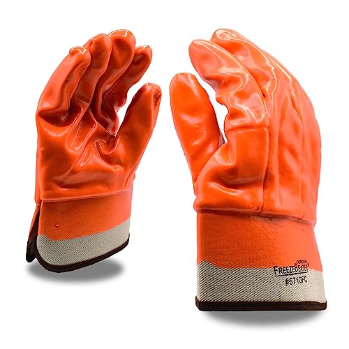 Cordova 5710F/C Hi-Vis Orange Cold Weather Gloves, Single Dipped, Foam