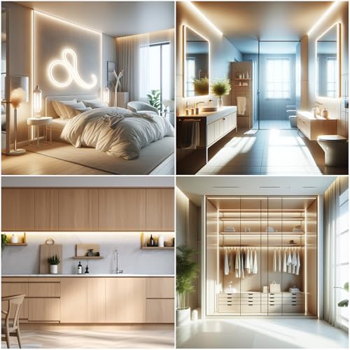 Image of 6.56FT /2M COB LED Strip Light, Warm White 3000K USB LED Tape Lights, 640LEDs CRI93+Flexible Dimmable Light Strip for TV Backlight, Cabinet Lighting, Mirror, Bedroom Decor