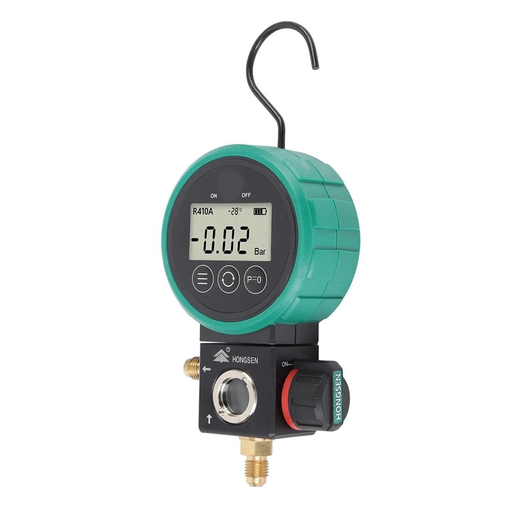 Medidor Digital de HVAC con Apagado Temporizado, Volante Ergonómico, Probador de Vacuómetro HVAC Estable y Multifuncional.