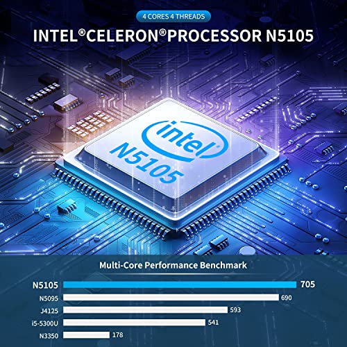 Mini Pc,Intel 11Th Gen N5105(Up To 2.9Ghz) Mini Desktop Computers,Windows 11 Pro Pre-Installed,8Gb Ram/256Gb M.2 Ssd Mini Computer Tower Support 4K Uhd,Dual Wi-Fi,Bt 4.2 For Home Office School #TOP1