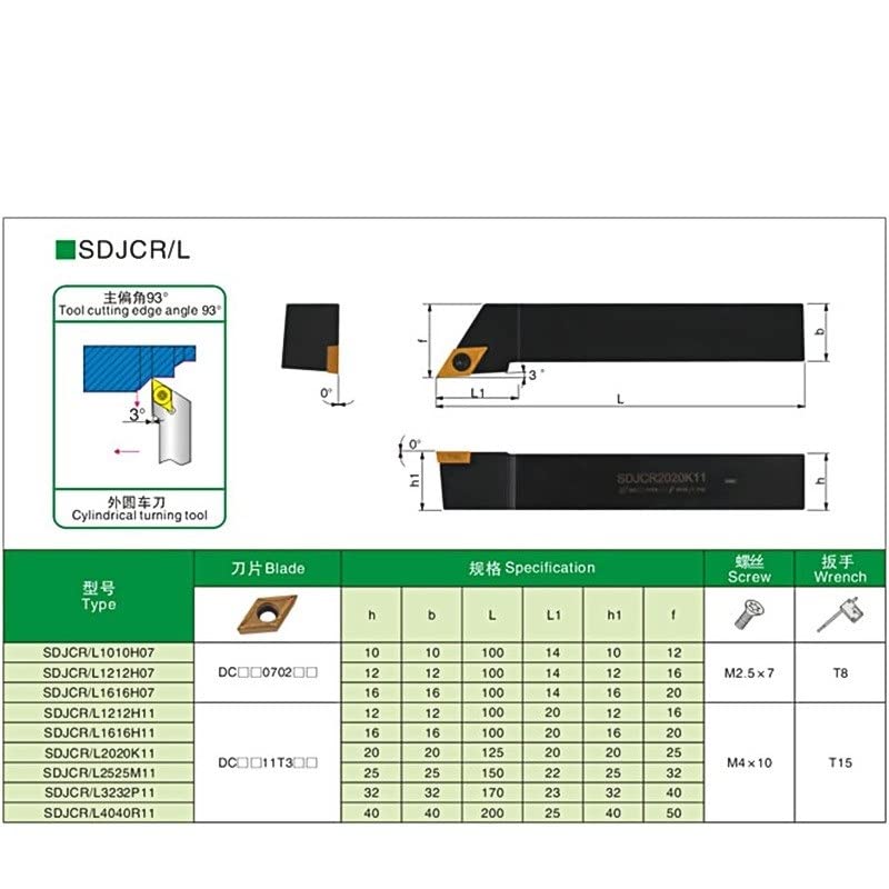 Portaherramientas SDJCR1010H07 para torno y fresado CNC miniatura 3
