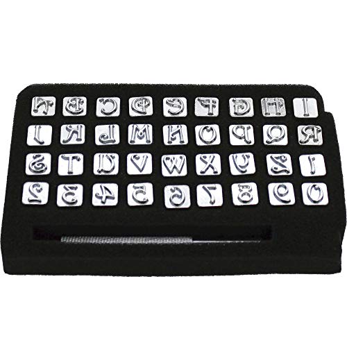 Realeather 3/8” Alphabet and Number Stamp Tool Set, Multicolor