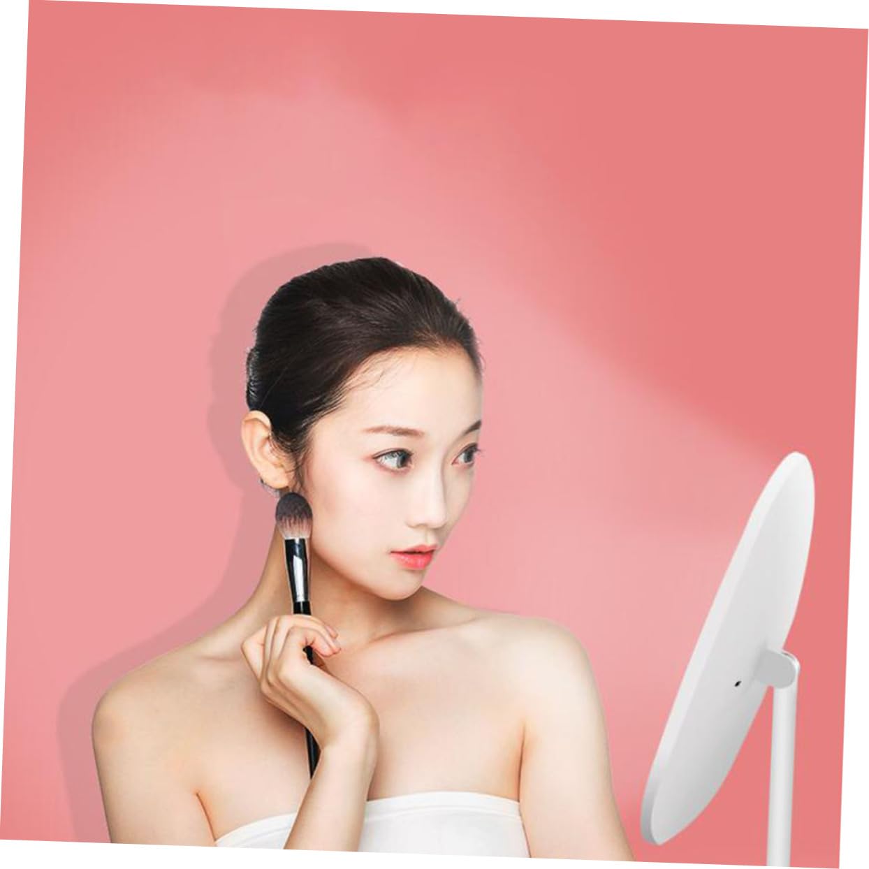 Healeved Specchio Trucco LED Bianco Supporto Regolabile da Tavolo
