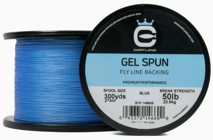 Cortland Gel Spun Fly Line Backing - Blue (300yds, 65lb)
