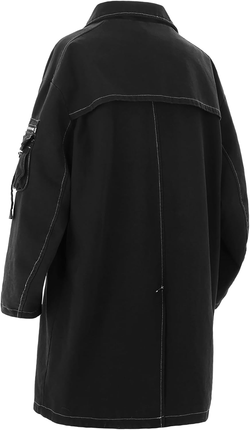 Niepce Inc Japanese Techwear Streetwear Zip Up Trench Coat Men - Image 6
