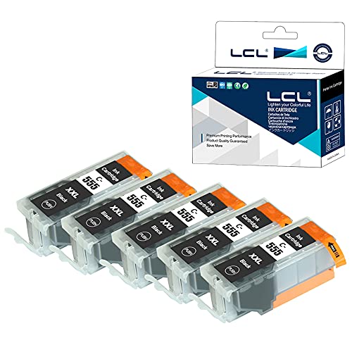 Price comparison product image LCL PGI-555XXL PGI-555 XXL PGBK Ink Cartridge Compatible for Canon PIXMA MX925 MX725 IX6850 IX6962 (5PK PGBK)
