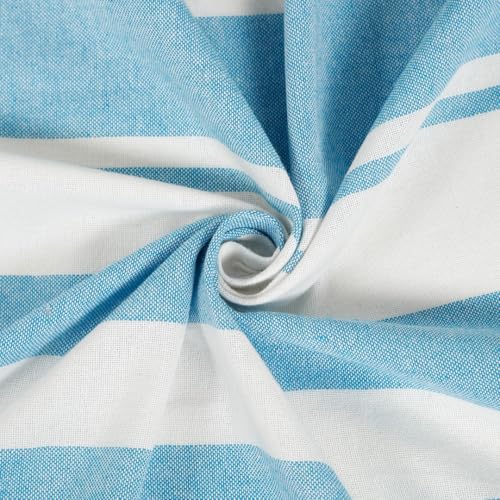 Image of 210 TC Cotton Bedsheet | Handmade Double Bedsheet | Handloom Bedsheets | Without Pillow Cover | Warm Double Bedsheet for Winter (90X100 Inches, 7.5 x 8.3 Feet (Wild Blue Yonder)