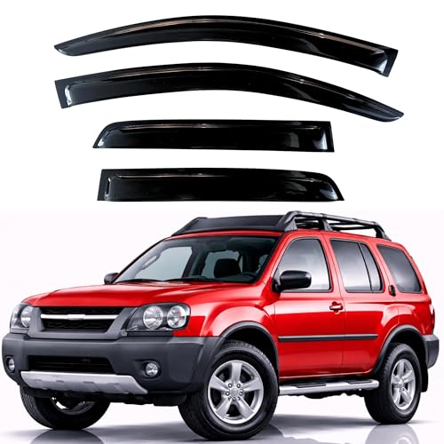 Image of KPY Rain Guards Fit for 2000-2004 Nissan Xterra, Out-Channel Window Visors Vent Wind Deflectors 4PC, Car Accessories for 00-04 Xterra