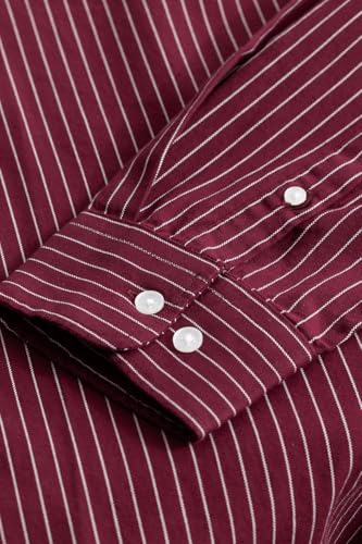 Image of SNITCH Ignazio Maroon Stripes Shirts