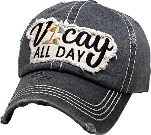 Image of Funky Junque Womens Baseball Cap Distressed Vintage Unconstructed Embroidered Dad Hat