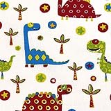 MAGAM-Stoffe Kinder Dinos Stoff Oeko-Tex Meterware 50cm (Baumwolle)