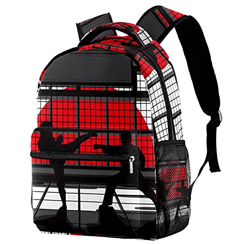 Sac à dos décontracté multicolore haute capacité au style unique