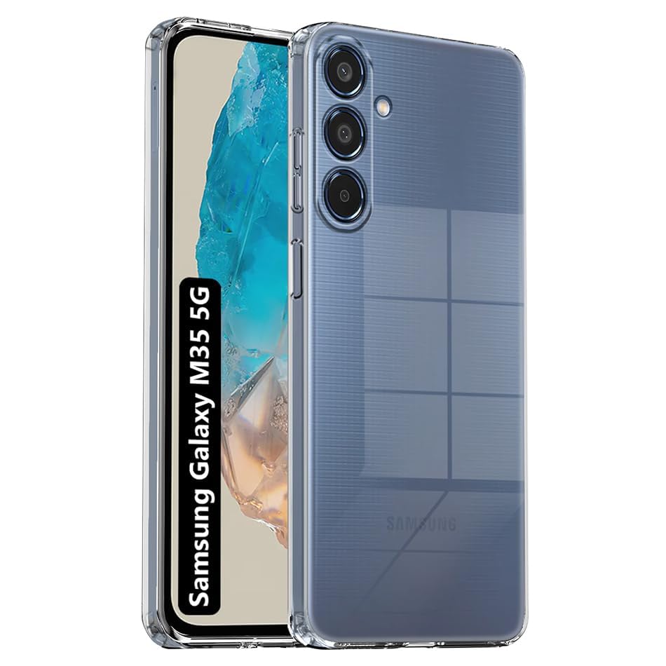 DD SON Premium Ultra Clear Soft Slim Back Cover Case for Samsung Galaxy M35 5G with Camera Protection Dust Proof Transparent Back Cover (Silicone, Transparent) (B0DDY18DF9) Amazon Price History, Amazon Price Tracker