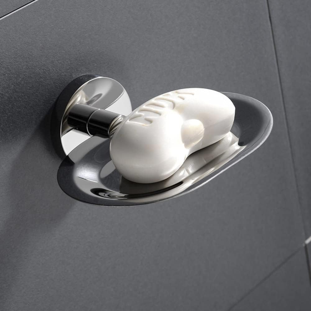 Heavy-Duty Chrome Plated Bathroom Accessories - Towel Rack, Toilet Brush, Robe Hook Home Kitchen(Soap Dish Holder Sus)