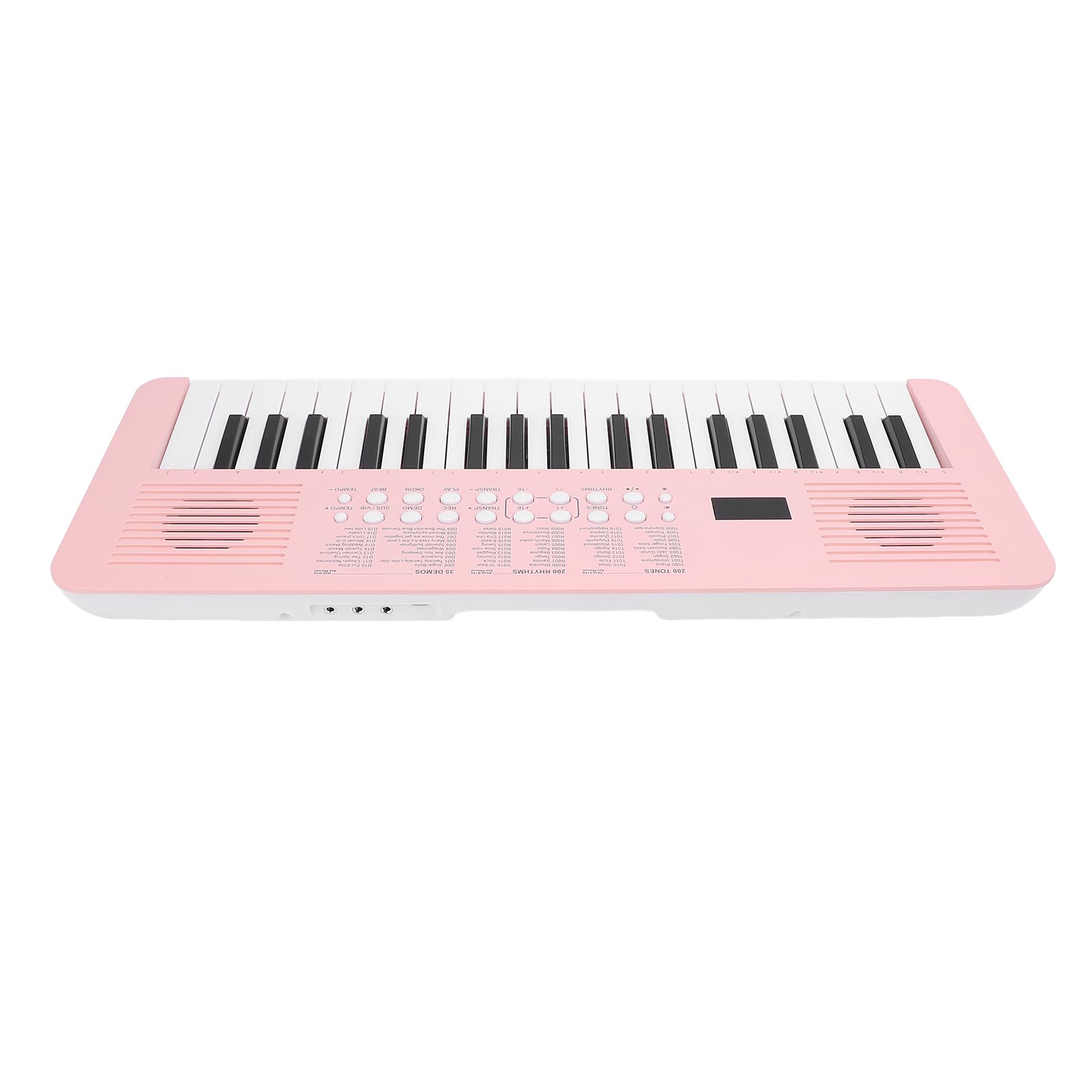 Walfront Tastiera Elettronica a 37 Tasti, Materiale Plastico, 200 Opzioni Audio, Design Portatile per Musicisti e Principianti (PINK)
