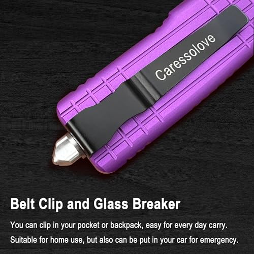 Image of Small Purple Retracting Utility Pocket Scalpel Knife For Men with Clip | EDC Folding Scalpel Knife, Retractable Blade Pocket Knife, Come with 10pcs #24 Extra Blades, for DIY Project