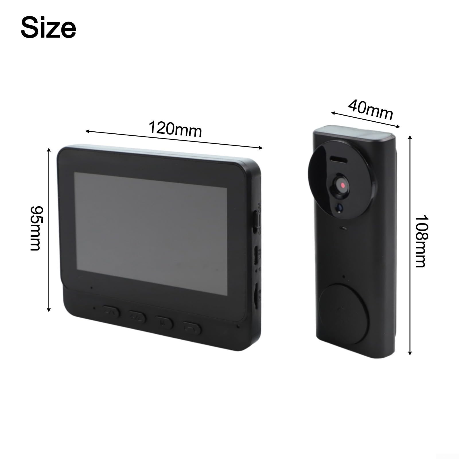 Sonnette vidéo avec caméra 4,3" Moniteur Wi-Fi