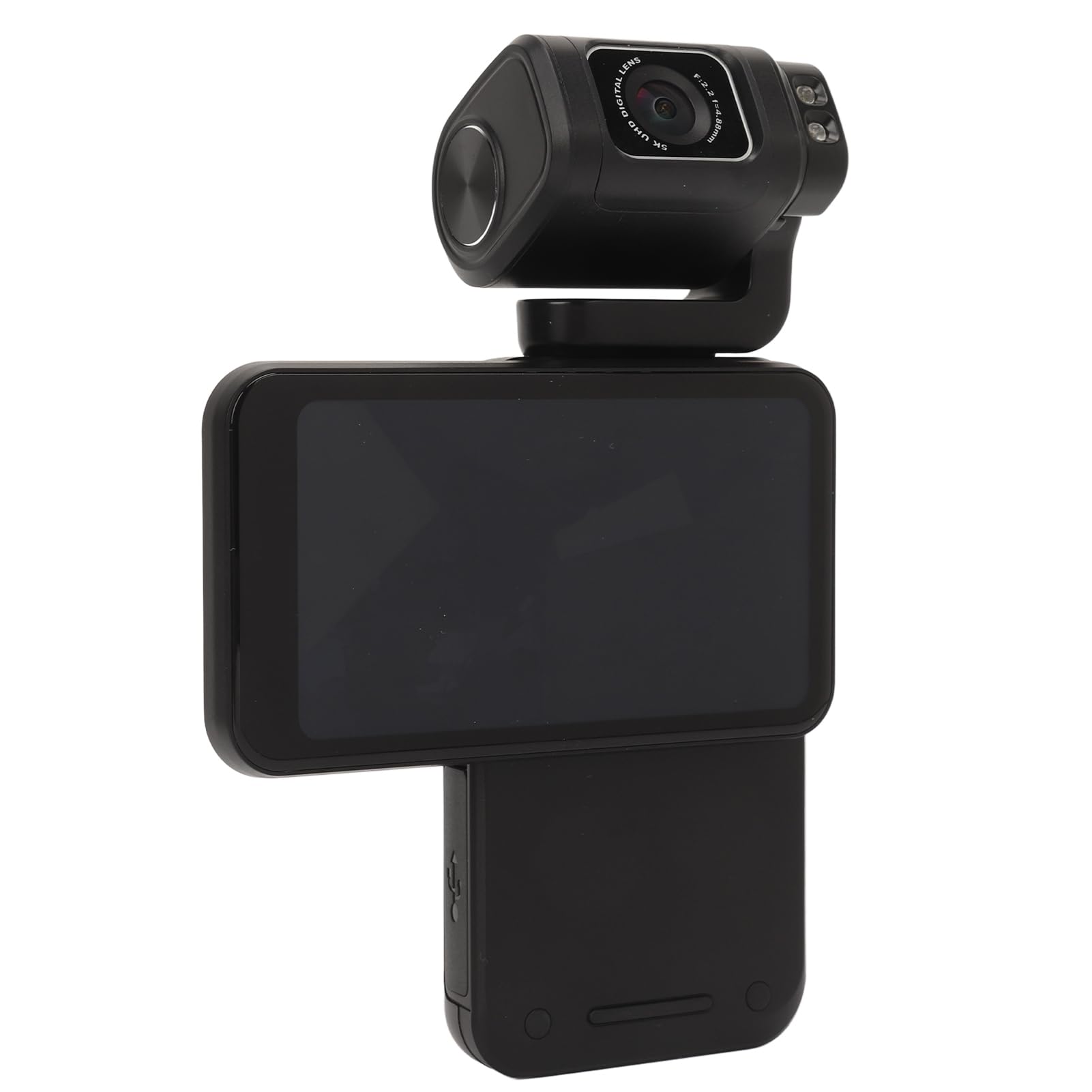 Videocamera 5K, videocamera da 36 MP WiFi Vlogging, zoom digitale 10x, touch screen girevole a 120 gradi, grandangolo da 3250 mAh, supporto di archiviazione 64 G